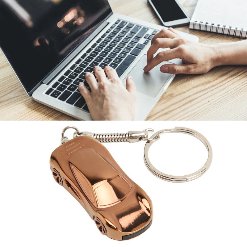 محرك أقراص فلاش USB: فلاش USB معدني بلون البرونز 2.0، بأشكال سيارة رياضية رائعة، مقاوم للصدمات ومقاوم للرطوبة - محفظة ذاكرة USB قابلة للربط والاستخدام لنظامات متعددة - Image 2