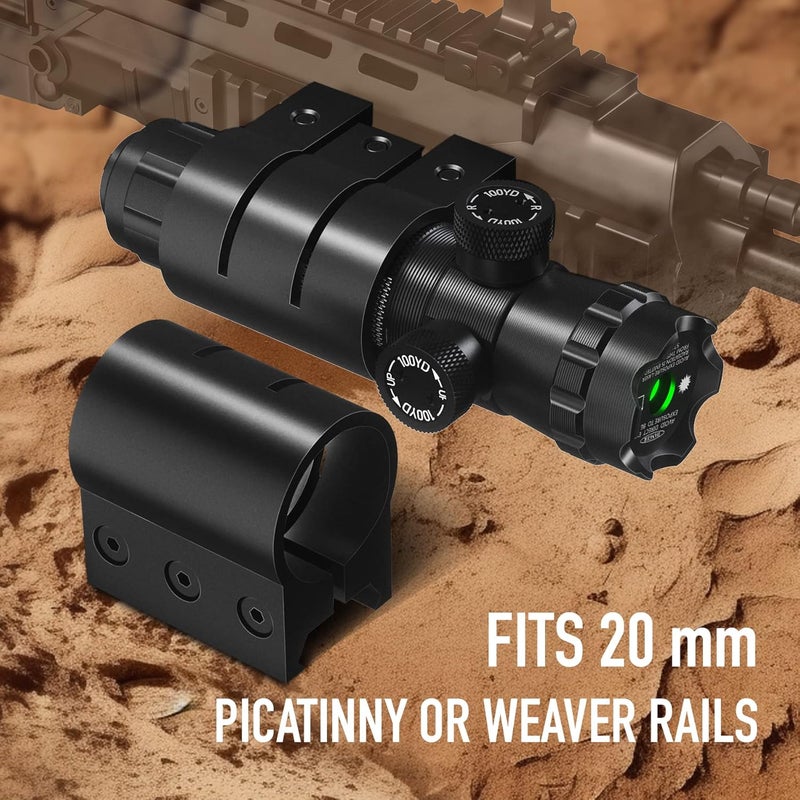 Pinty Hunting Rifle Green Laser Sight Dot Scope Adjustable with Mounts - Image 5