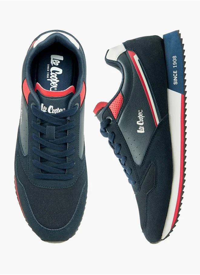 لي كوبر Mens Colourblock Lace-Up Sneakers