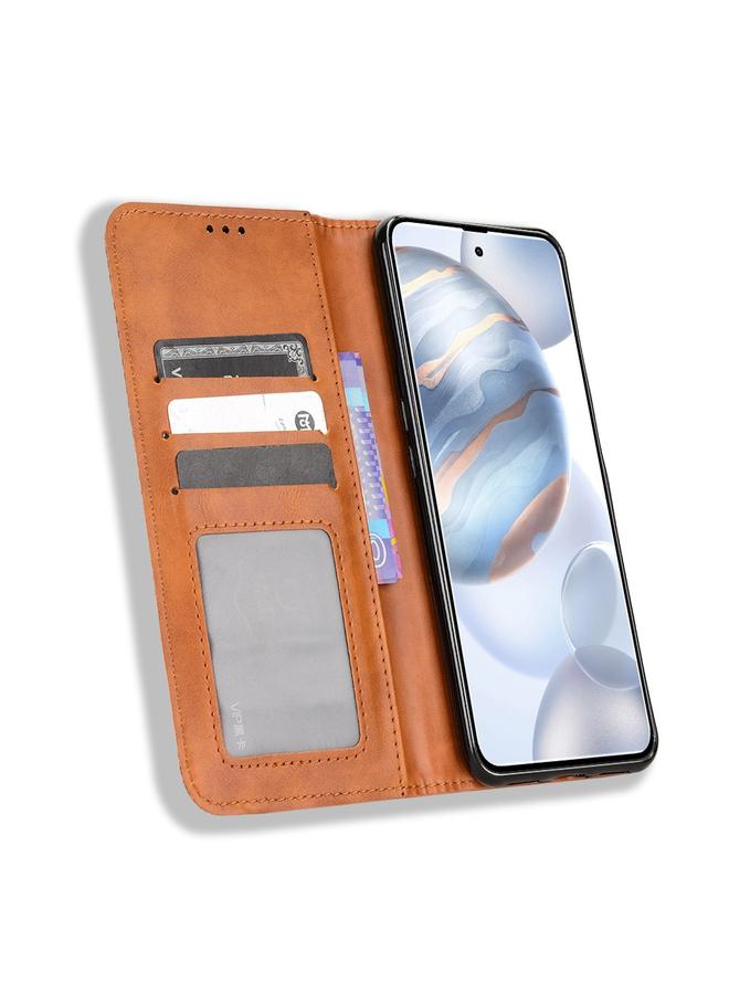 S-TOP Case For Cubot X50 Magnetic Buckle Retro Texture Leather Phone Case - Image 3