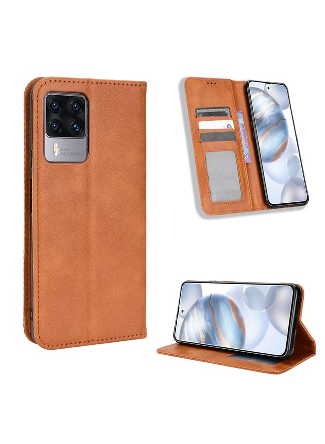 S-TOP Case For Cubot X50 Magnetic Buckle Retro Texture Leather Phone Case - Image 1