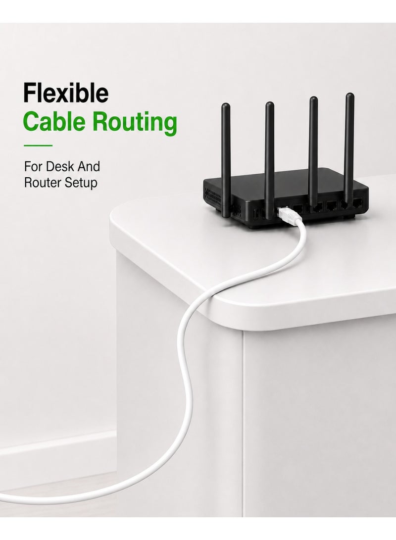 FUJISHKA 100% Pure Copper CAT6 Cable for Routers and Computers - White 15 M - Image 4