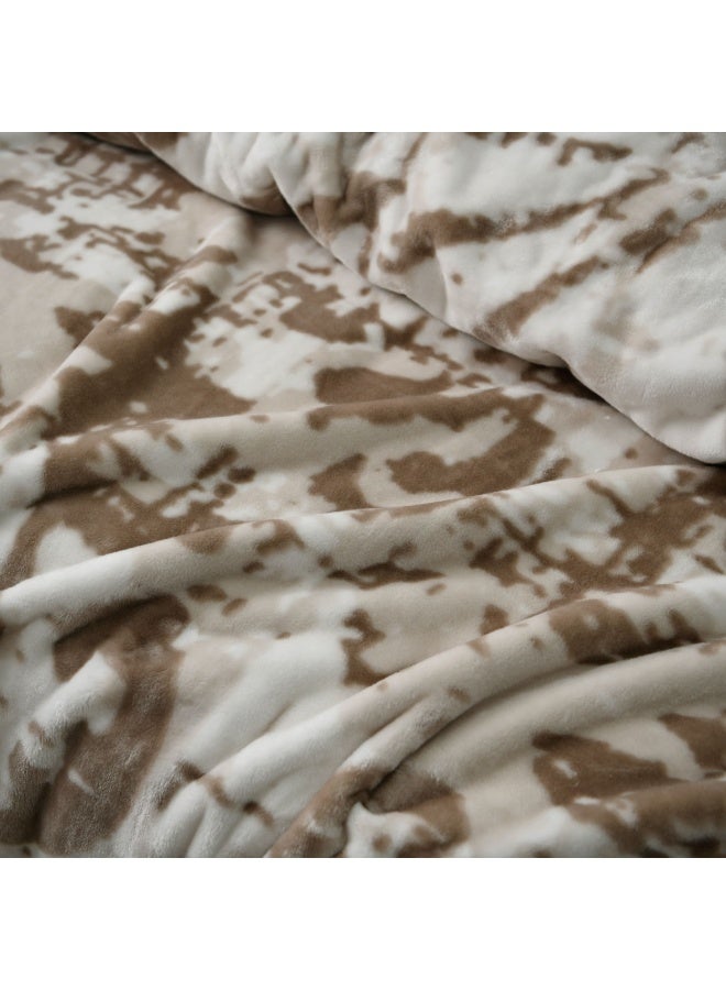 MORANO بطانية مورانو سيلفاردو 220 × 240 1 طبقة بطانية ميكروفايبر بتصميم مطبوع خفيفة ودافئة - Image 3