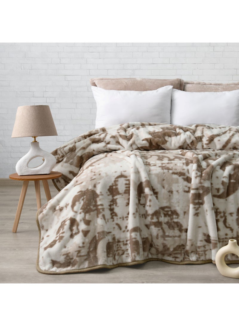 MORANO بطانية مورانو سيلفاردو 220 × 240 1 طبقة بطانية ميكروفايبر بتصميم مطبوع خفيفة ودافئة - Image 1