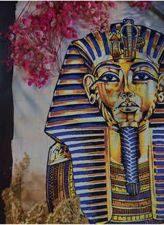 ماركة غير محددة ورقة بردي فرعوني توت عنخ امون مضيئة مقاس cm30x40، ازرق  - Image 3