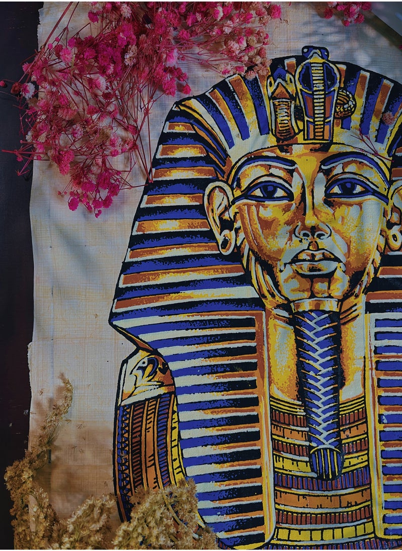 Generic Illuminated Pharaonic Tutankhamun papyrus, size 30x40cm, blue  - Image 3