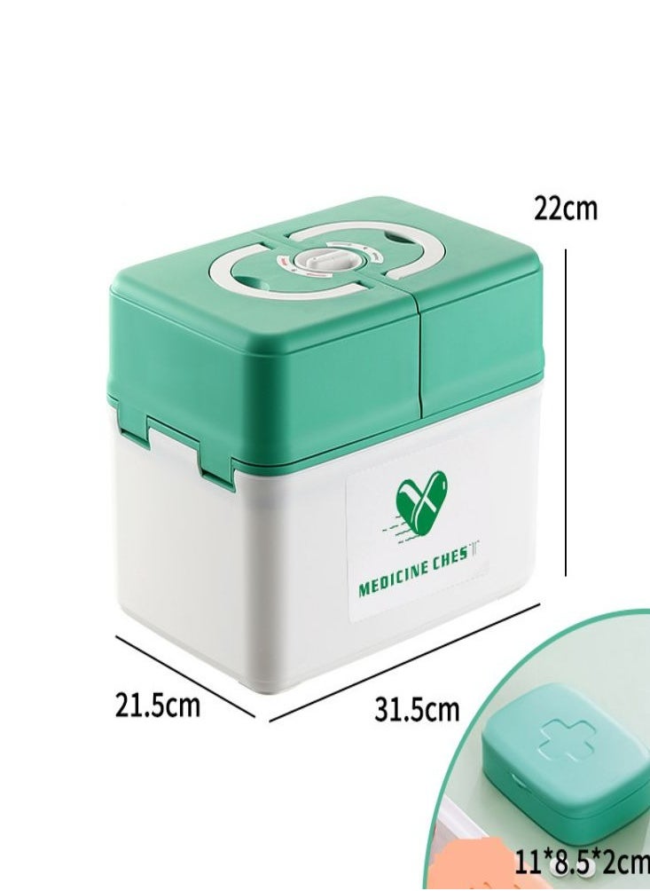 Oasisgalore Medicine Box Household Large Capacity Multi-layer Medical Care First Aid Box Small Pill Box Medicine Storage Box  - Image 3