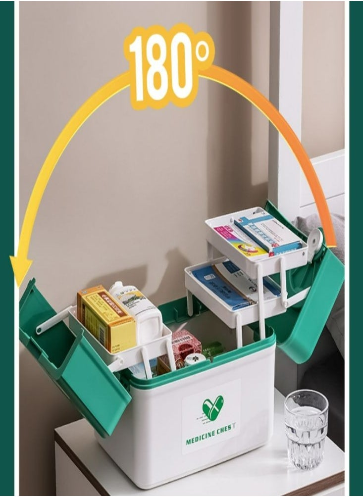 Oasisgalore Medicine Box Household Large Capacity Multi-layer Medical Care First Aid Box Small Pill Box Medicine Storage Box  - Image 5