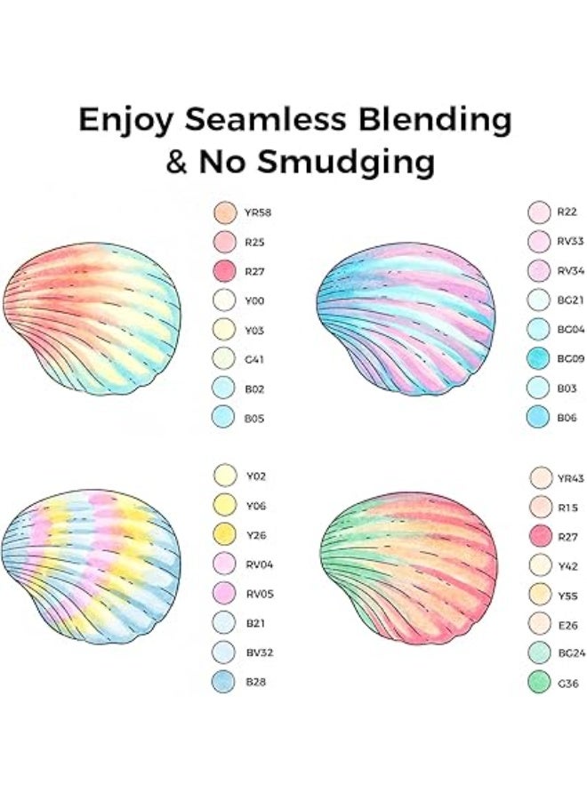 أوهوهو مجموعة أقلام ماركر كحولية بألوان باستيل من أوهوهو – طقم سويتنس آند بلوسومنج مكون من 96 قلم مزدوج الطرف للفنانين والهواة – رأس فرشاة ناعمة ورأس رفيع للتلوين والرسم والتظليل باحتراف – ألوان باستيل زاهية ومتناسقة مثالية للتصميم والرسم الجرافيكي والكتب الفنية والمشروعات الإبداعية - Image 5