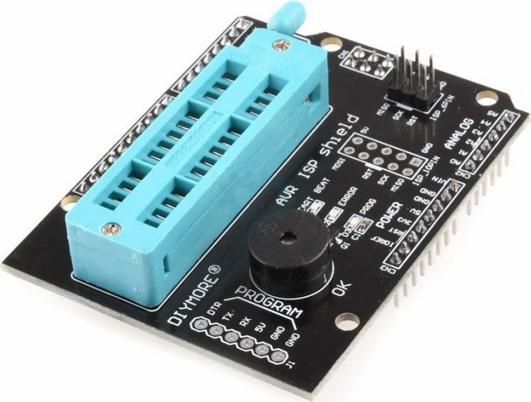 Arduino Avr Isp Programming Shield Expansion Card Zif Socket