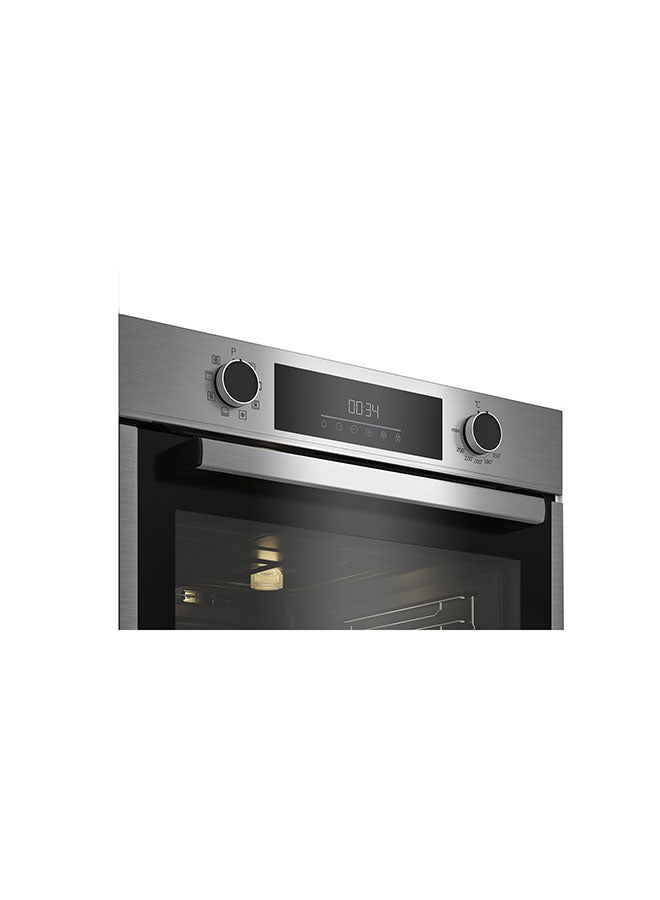 Beko 60cm Builtin Electric Oven, 8 Cooking Multiunction Oven, 72 liters Oven Capacity, Conventional Fan Oven, SteamShine Cleaning, Digital Touchcontrol Timer, A Energy Rating BBIM14300XD Stainless Steel - Image 3