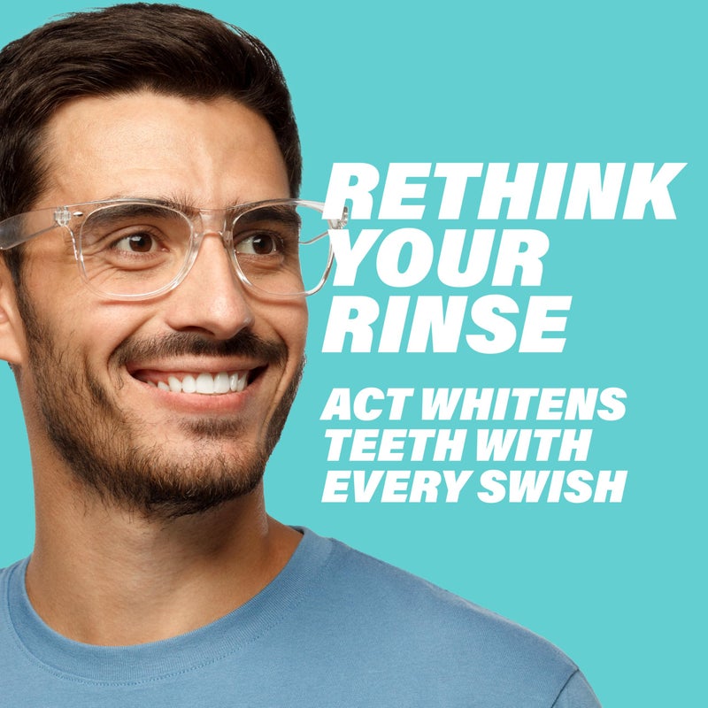 ACT Whitening + Anticavity Fluoride Mouthwash 16.9 fl. oz. With Zero Alcohol, Dye Free, Gentle Mint - Image 3