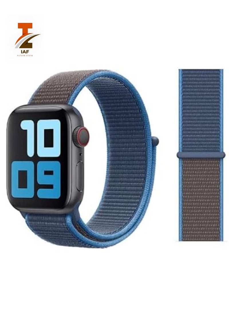 إيف سوار رياضي من النايلون لساعة أبل 41 مم 40 مم 38 مم ، حزام بديل ناعم لسلسلة iWatch 7/6 / SE / 5/4/3/2/1