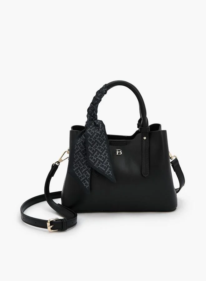 Flora Bella Double Handle Tote Bag with Scarf Accent