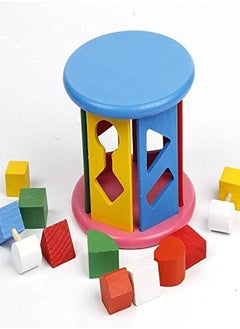 Generic Wisdom Shape Wheel Sorting Skill Development Toy Children Shaping Wooden Educational Toy  - Image 2