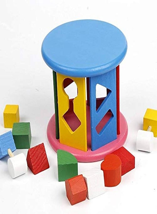 Wisdom Shape Wheel Sorting Skill Development Toy Children Shaping Wooden Educational Toy  - Image 2