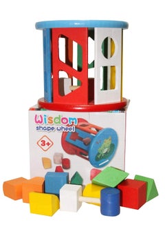 Generic Wisdom Shape Wheel Sorting Skill Development Toy Children Shaping Wooden Educational Toy  - Image 1