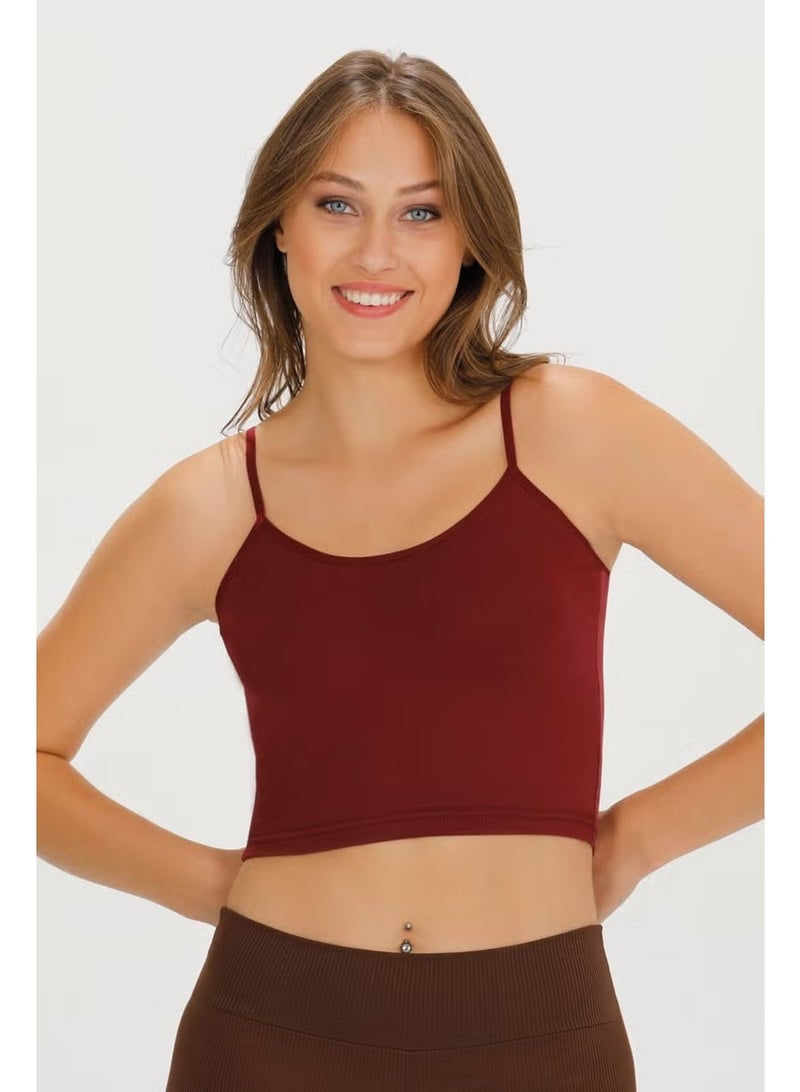 Sensu Women's Rope Strap Cotton Crop Bustier - BST1015 - Image 1