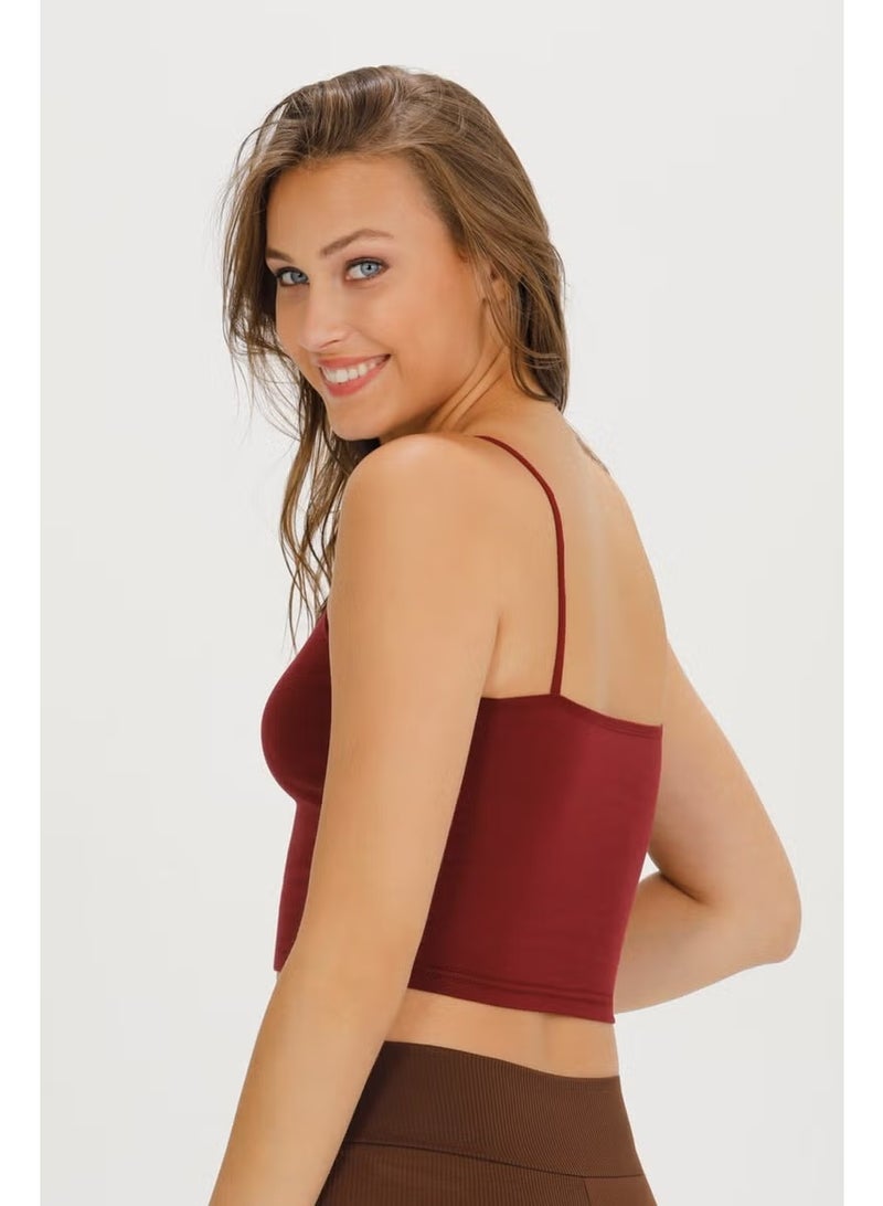 Sensu Women's Rope Strap Cotton Crop Bustier - BST1015 - Image 2