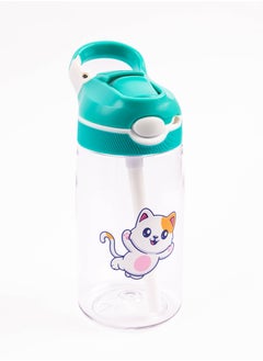Tritan Water Bottle, BPA Free, Push Button Open, Leakproof, 480mL, 3 Years+ - Green