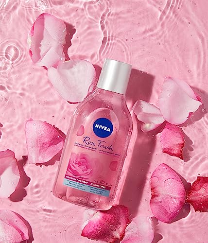 NIVEA MicellAIR Rose Touch DualPhase Micellar Cleansing Water 400 ml Refreshing Facial Cleanser and Makeup Removal Solution with Rose Water for Everyday Skin Care - Image 3