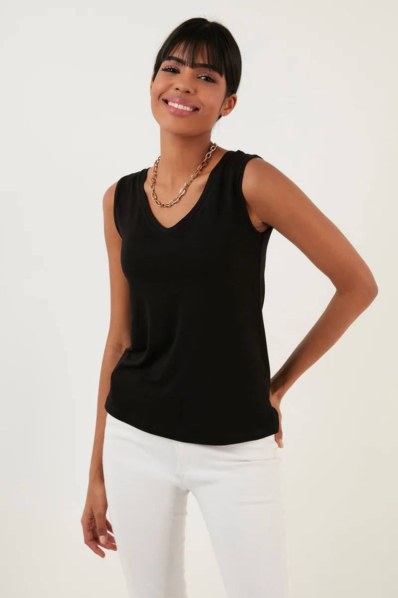 Lela V-Neck Thick Strap Blouse Women's Blouse 5864384