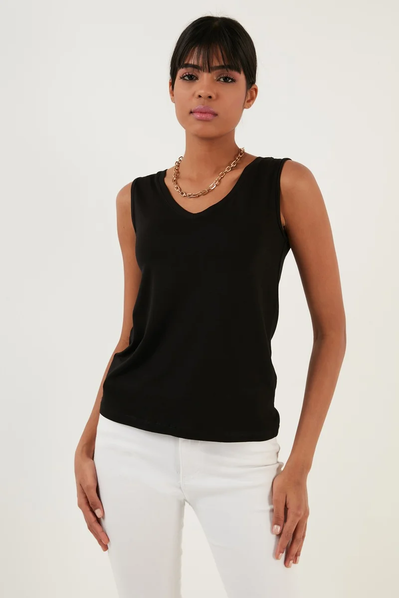 Lela V-Neck Thick Strap Blouse Women's Blouse 5864384