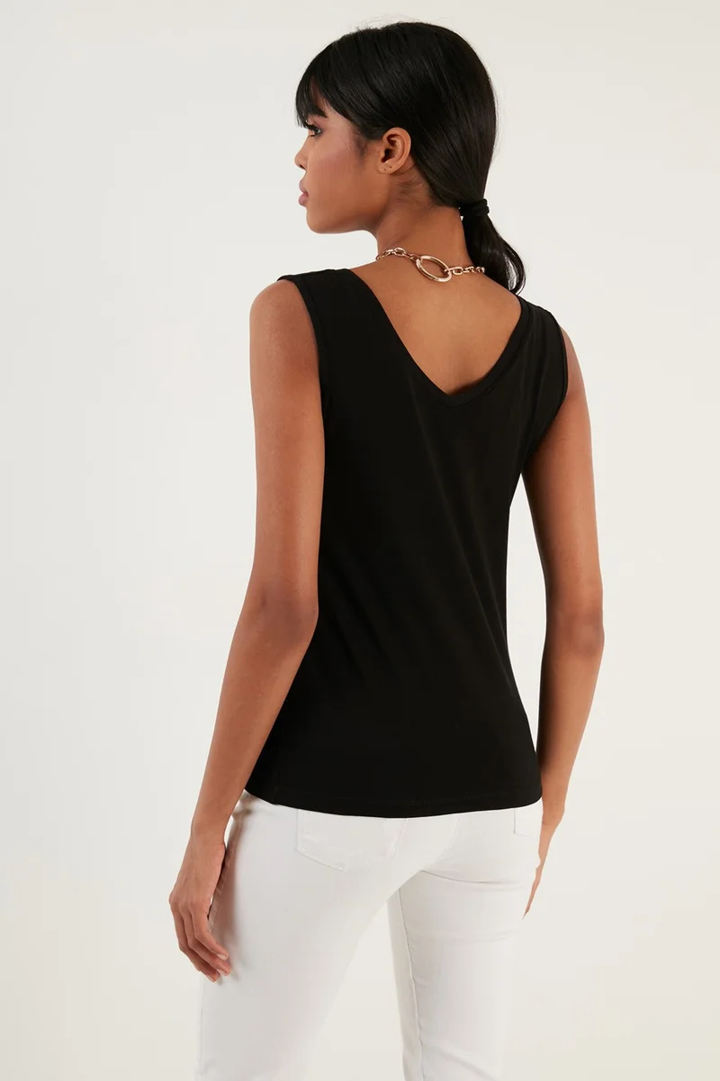 Lela V-Neck Thick Strap Blouse Women's Blouse 5864384