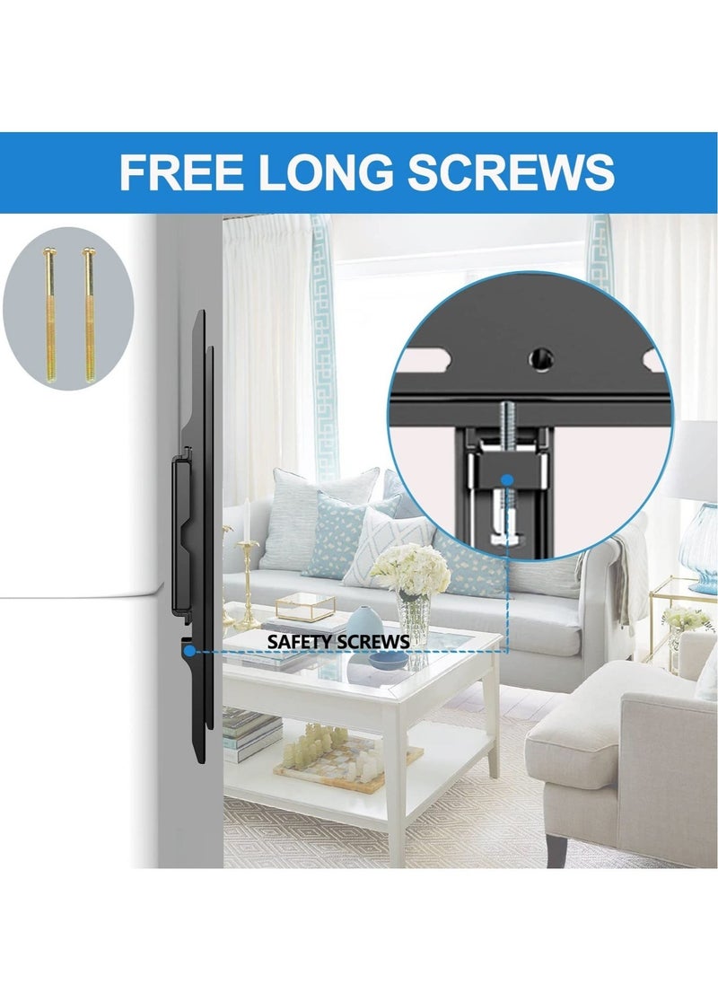 TV Wall Mount for Most 42-90 Inch TVs, Ultra Slim Support TV Mural Up to VESA 750x500mm Heavy Duty 220lbs Load, TV Wall Holder Fits 50 55 65 75 80 85" Large Screen Wall Mount Bracket - Image 2