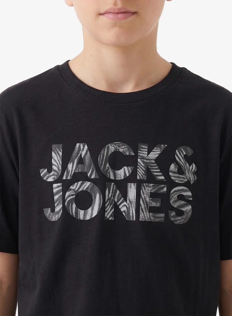 Jack & Jones Junior Kids Jjejeff Logo Crew Neck T-Shirt