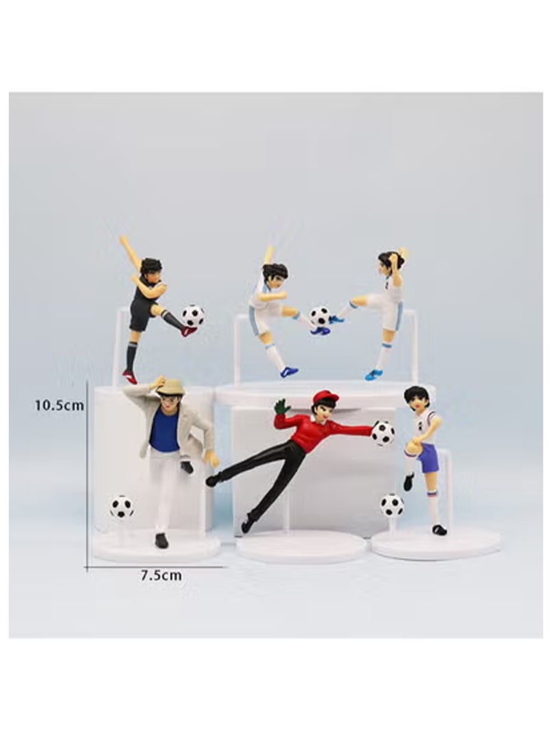 6-Piece Set Of Captain Tsubasa Series Figures Model Ornaments Suitable For Collection And Gift ,Bag Pack - Image 2