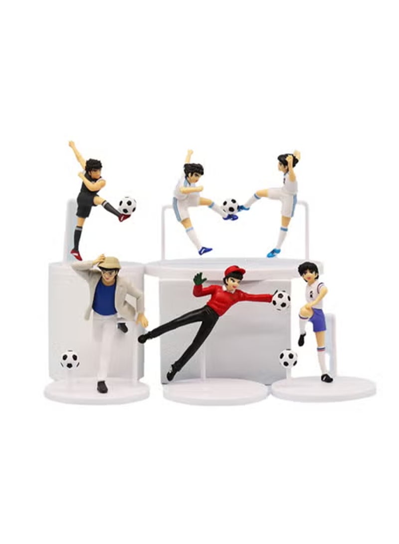 6-Piece Set Of Captain Tsubasa Series Figures Model Ornaments Suitable For Collection And Gift ,Bag Pack - Image 3