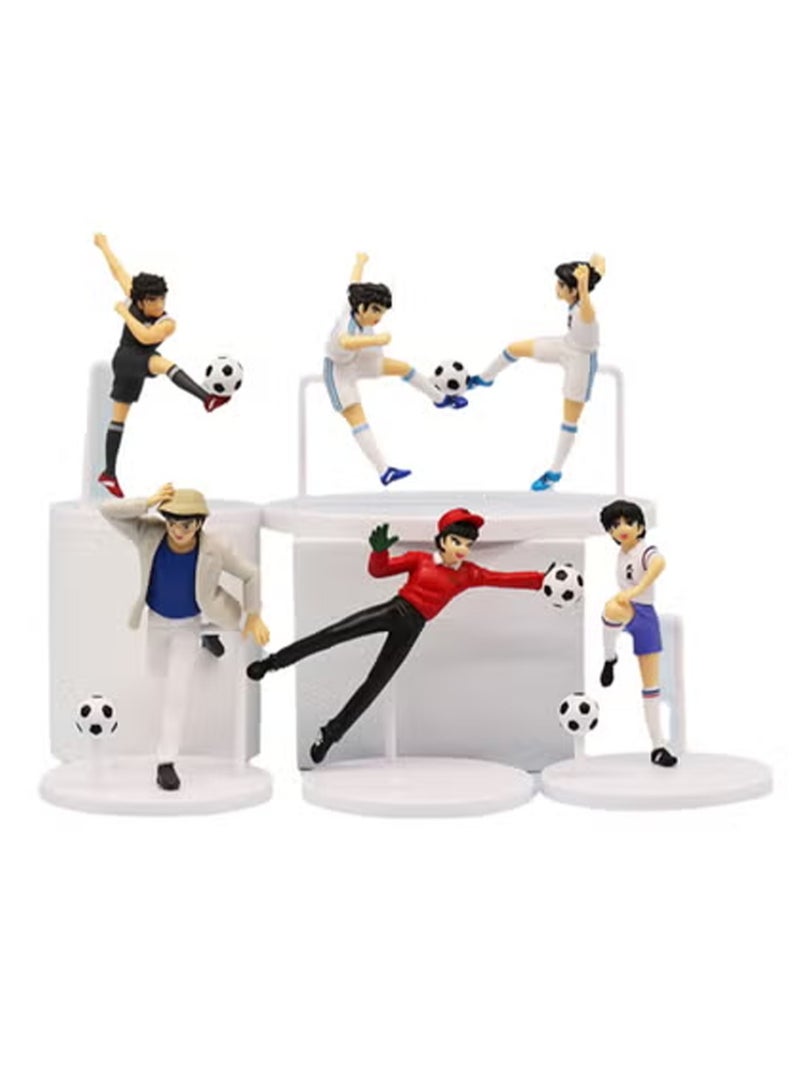 6-Piece Set Of Captain Tsubasa Series Figures Model Ornaments Suitable For Collection And Gift ,Bag Pack - Image 1