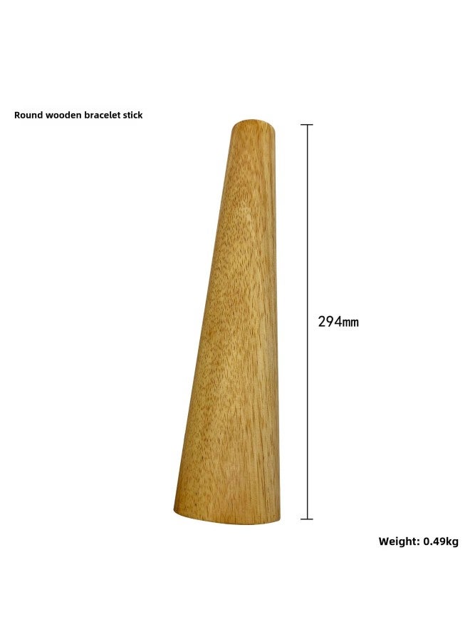 Wooden Bracelet Stick Round Egg-Shaped Drum-Shaped Step Slot Bracelet Repair Plastic Correction Extended Measurement Wooden Stick Solid Wood-Model:G437b Round Bangle Wood Bar  - Image 1