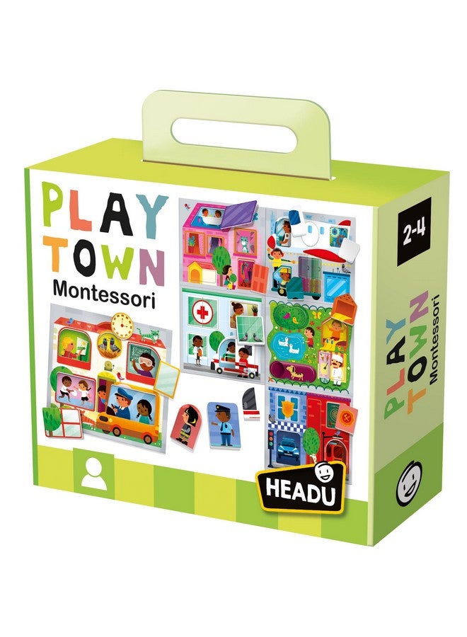 Headu Play Town Montessori, Educational Toys for Boys and Girls Ages 2-4 Years Old, Toddler Learning Toys, Teacher Homeschool Supplies, Birthday - Image 1