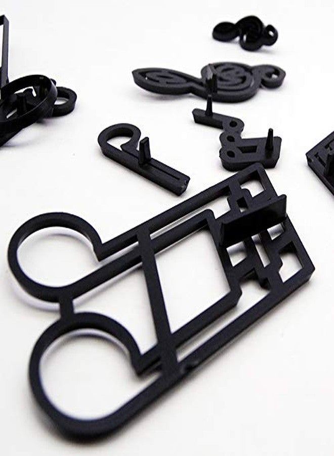 N.C Hsxxf 10PCS Music Fondant Cutters Cookie Cutter Silhouette Gumpaste Flowers Sugar Craft Mold Cake Decorating Tools for AnniversaryBridalEngagement (Music), Black - Image 5