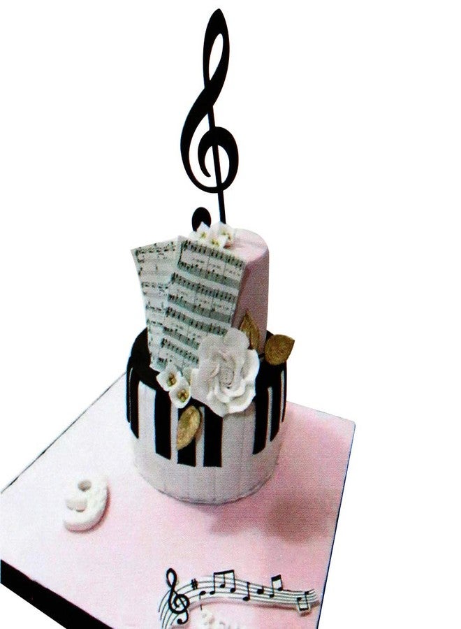 N.C Hsxxf 10PCS Music Fondant Cutters Cookie Cutter Silhouette Gumpaste Flowers Sugar Craft Mold Cake Decorating Tools for AnniversaryBridalEngagement (Music), Black - Image 3