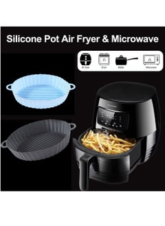 Y&D Air Fryer Silicone Pot, 2Pcs Liners Round Food Safe Reusable Non-Stick Easy Cleaning Basket For Oven, Replacement for Parchment Liner Paper  - Image 4