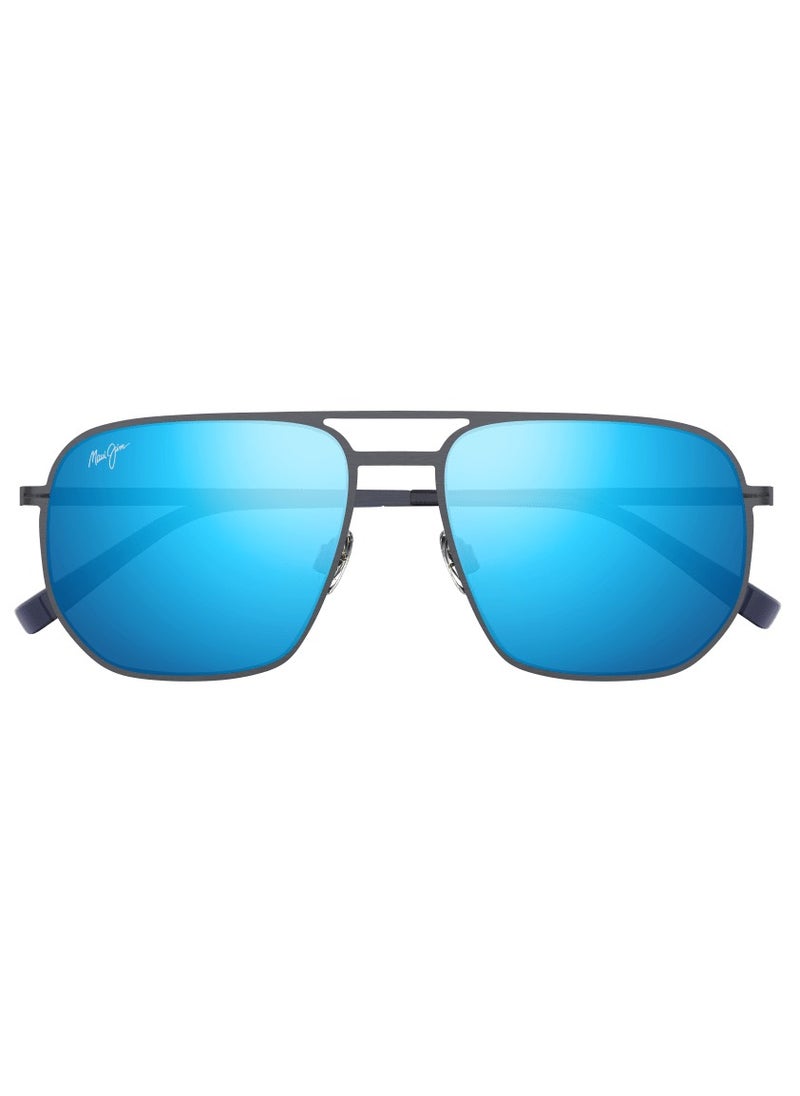 MAUI JIM Maui Jim Shark's Cove 605-03 Unisex Polarized Aviator Sunglasses – 55 mm Lens Size  - Image 2