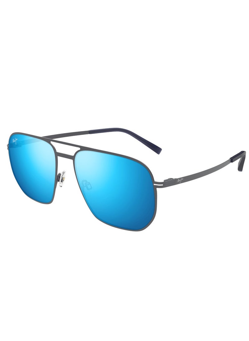 MAUI JIM Maui Jim Shark's Cove 605-03 Unisex Polarized Aviator Sunglasses – 55 mm Lens Size  - Image 1