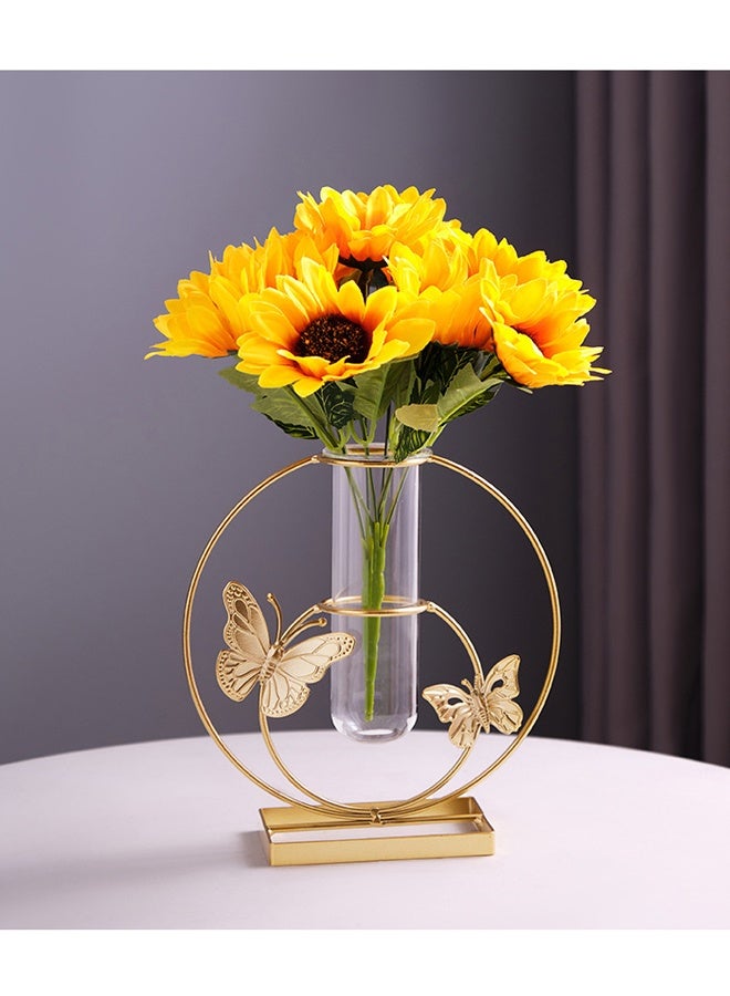 هومستر ديكور المنزل الحديث فراشة نمط Terrarium الزهرية,الحديد الفن الزهرية,اختبار أنبوب الزهرية لمصنع الهيدروبونيك,الزهرية الهندسية Terrarium الزهرية للمطبخ المنزلي مكتب الجدول أعلى ديكور رف الكتب الأجسام الزخرفية - Image 1