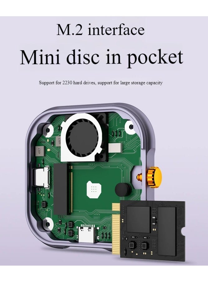 Magnetic M.2 mobile hard disk PD100W fast charging 10Gbps transmission 2TB external expansion hard disk enclosure - Image 2