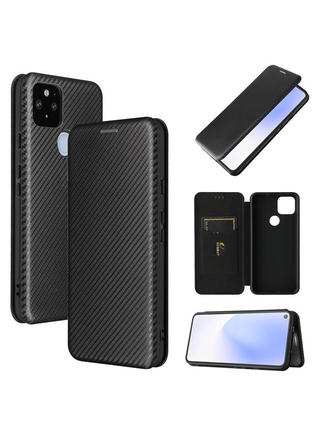 S-TOP Case For Google Pixel 5a 5G Carbon Fiber Texture Horizontal Flip TPU + PC + PU Leather Case with Card Slot - Image 1