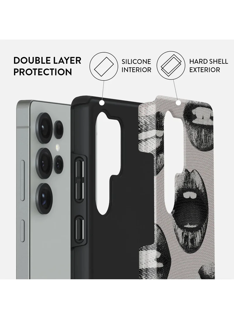 BURGA Samsung Galaxy S25 Ultra Mobile Phone Case Hybrid 2 Layer Hard Shell Silicone Protective Case, Scratch Resistant Shockproof Cover,next mistake