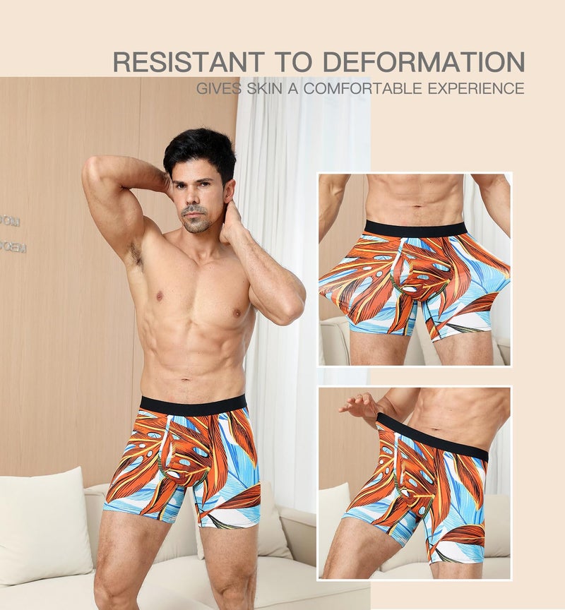 HAVVIS Men's Performance Underwear Boxer Briefs Soft Comfortable Bamboo Viscose Underwear for Men Multipack (XL, Boxer Briefs : B03-6 Pack) - Image 4