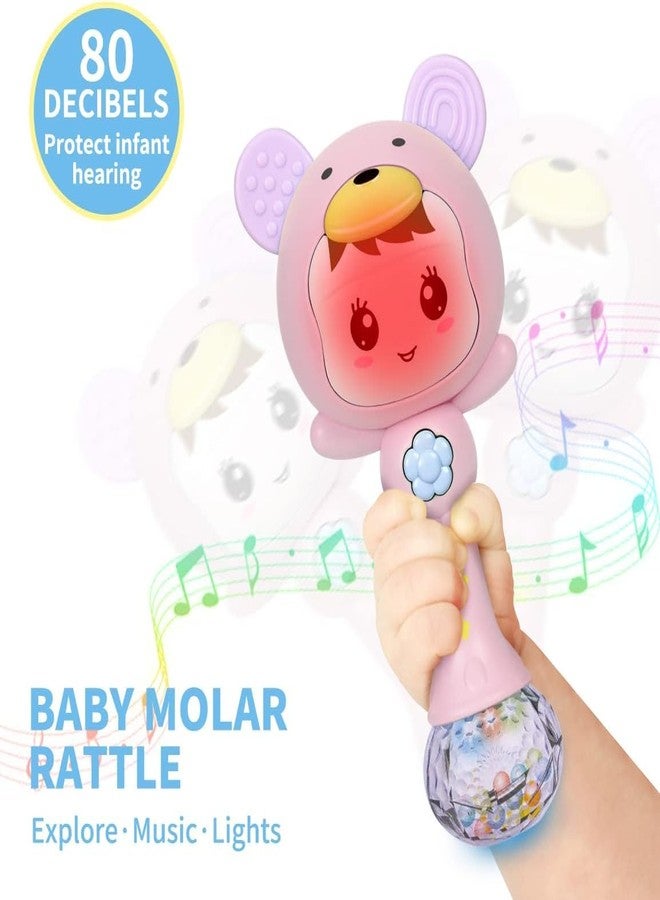 Slipps Baby Rattle, Light Up Musical Teether - Baby Sensory Sound Toys for Tummy Time, 3-12 Months, Pink - Image 5