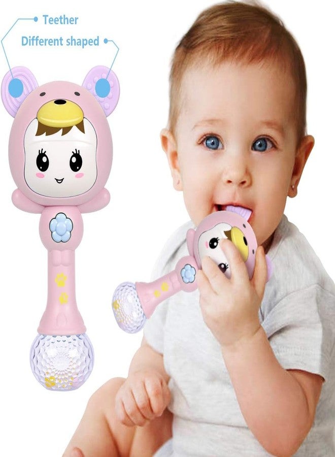 Slipps Baby Rattle, Light Up Musical Teether - Baby Sensory Sound Toys for Tummy Time, 3-12 Months, Pink - Image 3