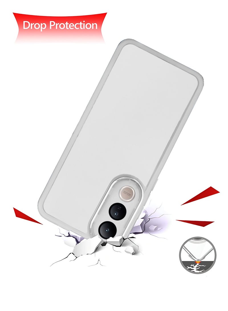 دبليو تيك vivo V50 Lite 5G 2025 هاتف ناعم شفاف TPU سيليكون رفيع للغاية أنيق مطلي بالكهرباء غطاء العلبة الخلفية للكاميرا - أبيض - Image 3