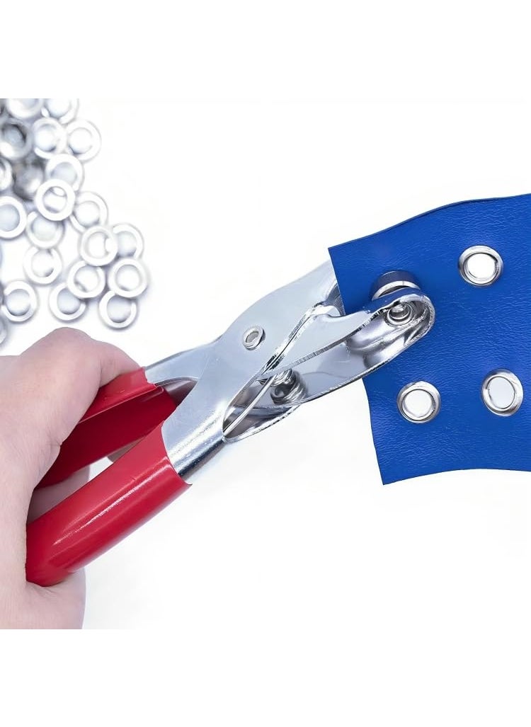 ziodic ZIODIC MultiFunction Metal Handheld Leather Belt Hole Punch Tool and Grommet Setting KitEyelet Pliers Button Setter Tool Kit Set of 2  - Image 3