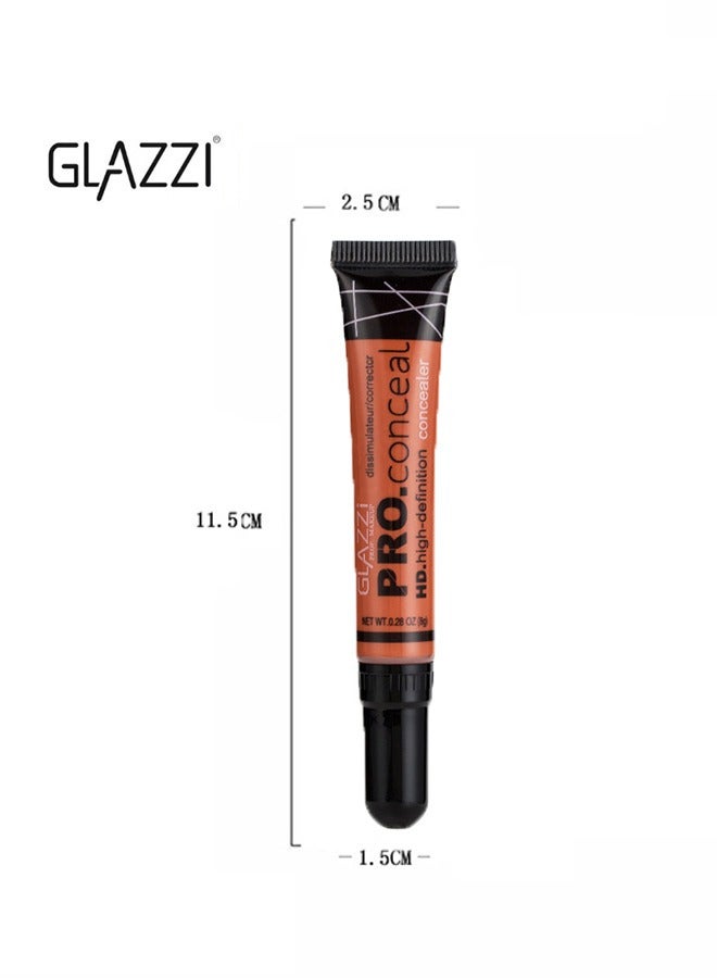 GLAZZI Pro Conceal HD Concealer, Orange Corrector, 0.28 Ounce - Image 2
